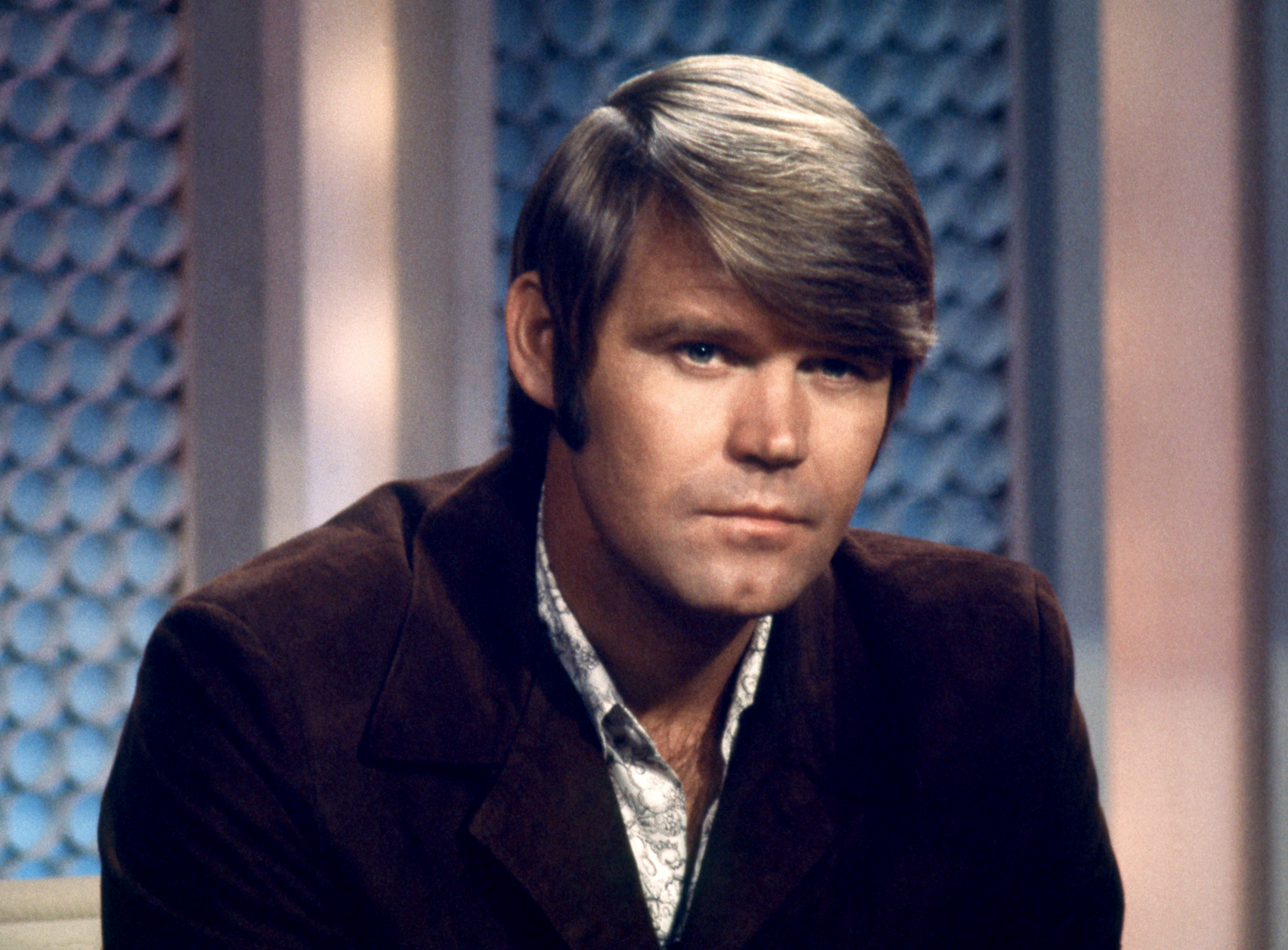 American country singer Glen Campbell (1936 - 2017) appears on The Tonight Show starring Johnny Carson in Los Angeles, California, circa 1970.