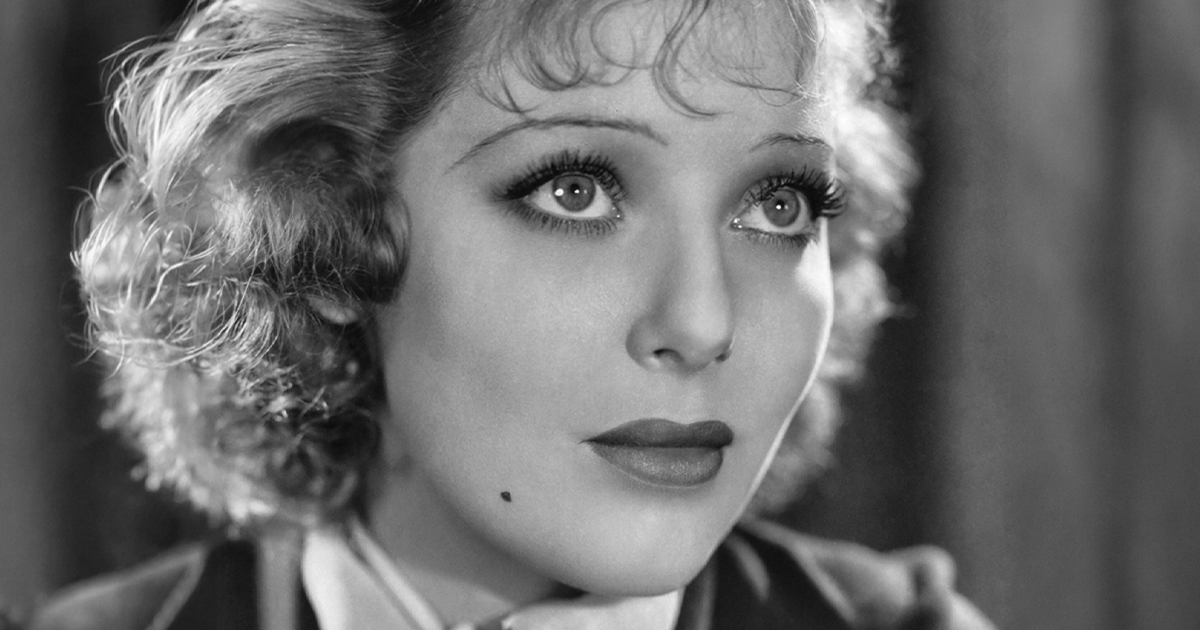 Black and white image of Loretta Young