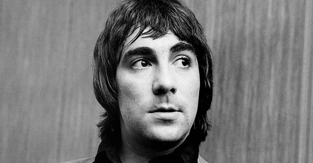 English drummer Keith Moon (1946 - 1978) of English rock band The Who.