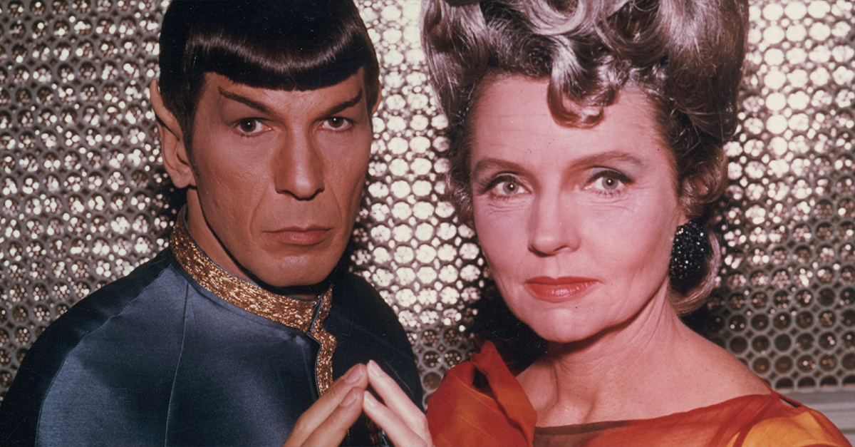 American actors from Star Trek, Leonard Nimoy and Jane Wyatt