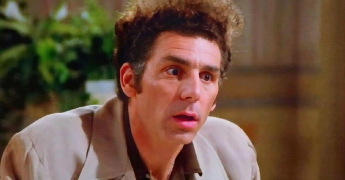 Screenshot of actor Michael Richards as Kramer on Seinfeld (1989-1998)