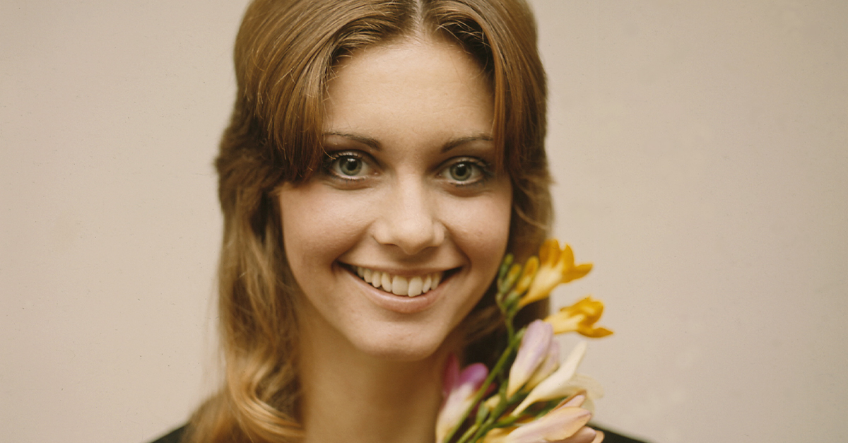 Portrait of a young Olivia Newton-John