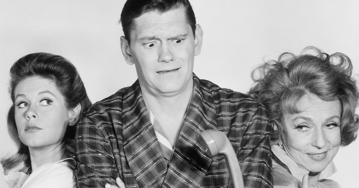 Photo of Elizabeth Montgomery, Dick York, and Agnes Moorehead