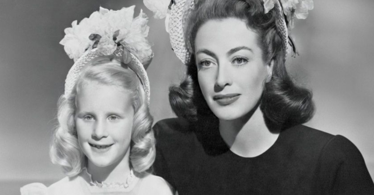 Joan Crawford and her seven year old daughter, Christina