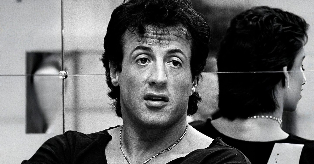 Sylvester Stallone in Sweden to promote "Rambo III"
