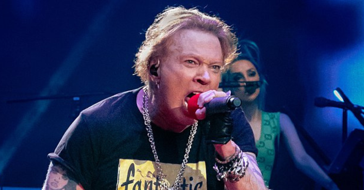 Axl Rose performing live with Guns N' Roses