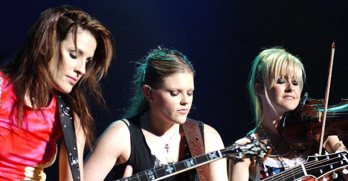 Muscial group the Dixie Chicks perform live on stage