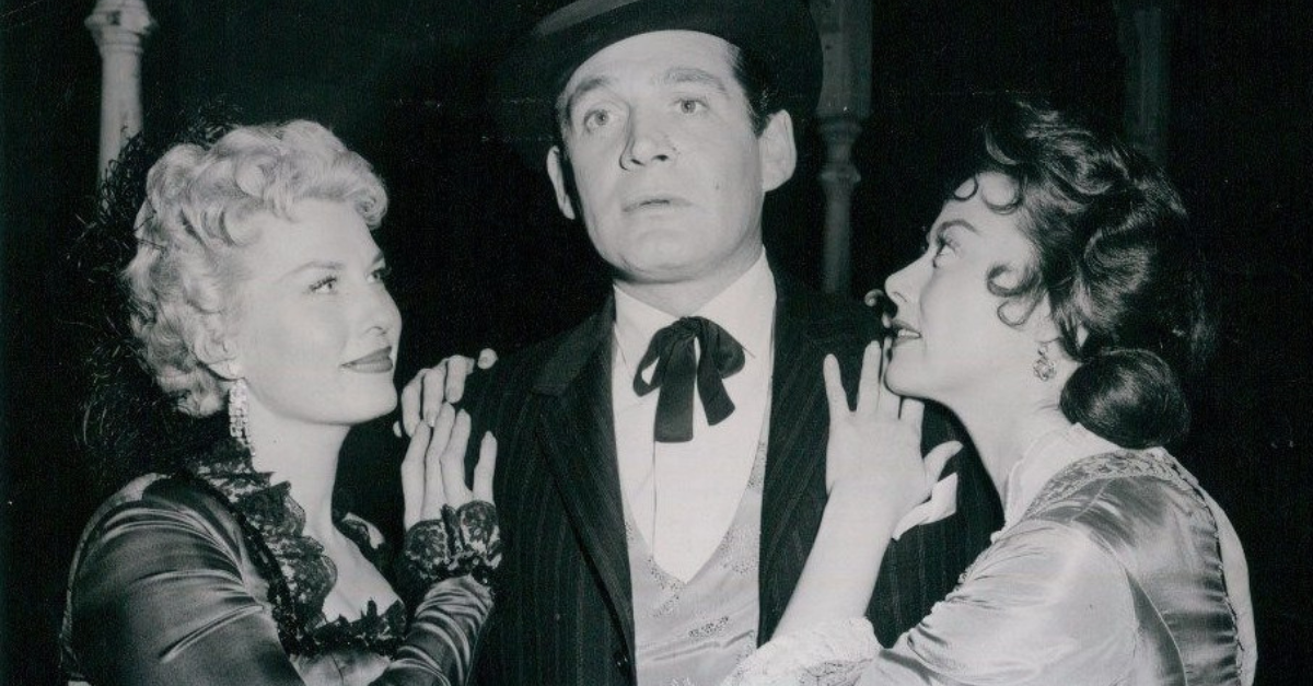 Jean Willes, Gene Barry & Adele Mara in the TV series Bat Masterson
