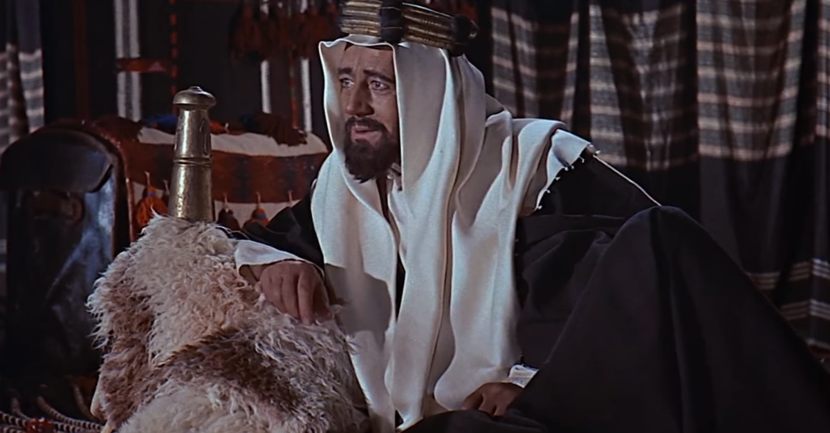 Screenshot from Lawrence of Arabia, 1963, Prime Video