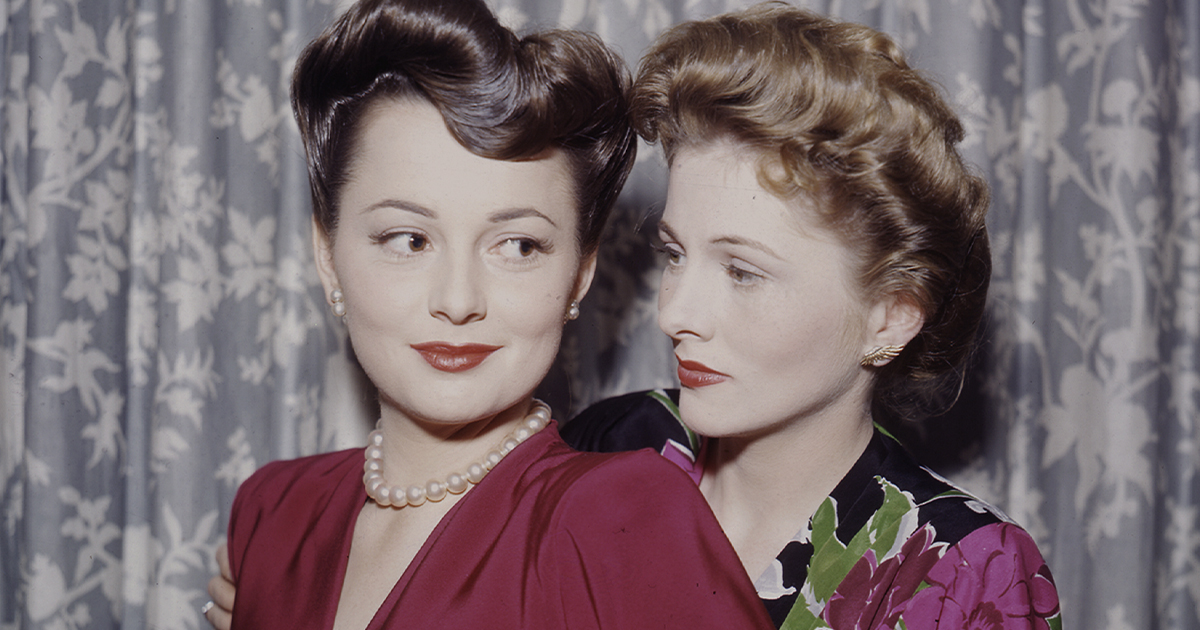 Olivia de Havilland and Joan Fontaine