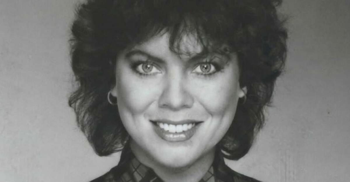 Black and white portrait of Erin Moran