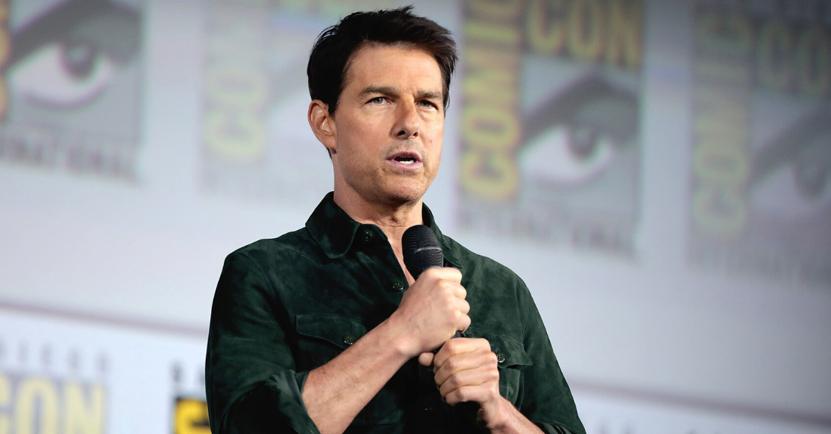 Tom Cruise speaking at the 2019 San Diego Comic Con International,