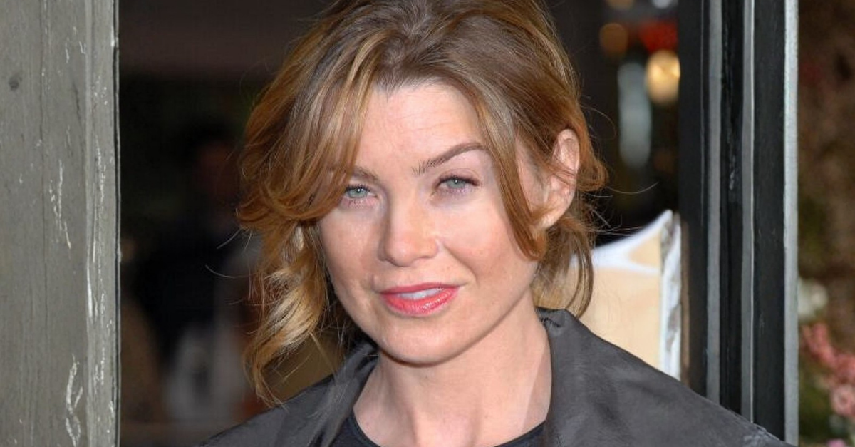 ctress Ellen Pompeo at the premiere of "27 Dresses" in 2008
