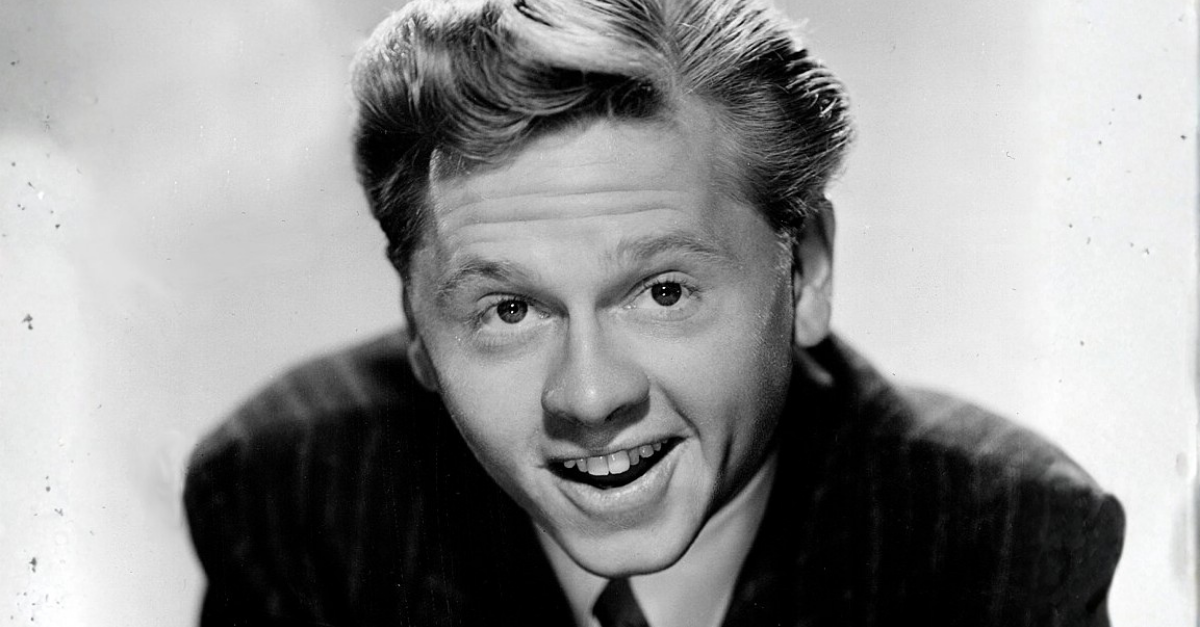 Studio publicity portrait of Mickey Rooney.