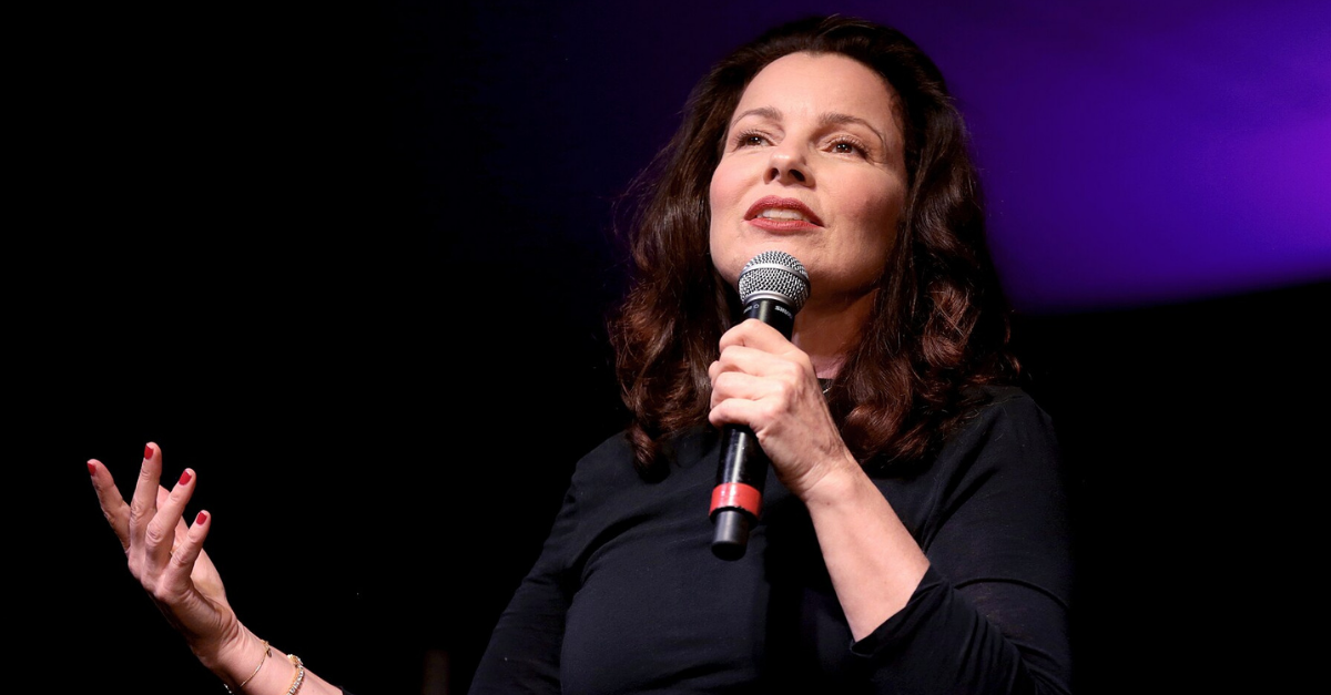 Fran Drescher speaking with attendees at the 2018