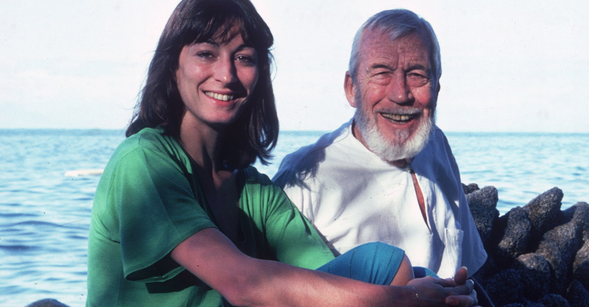Anjelica and John Huston