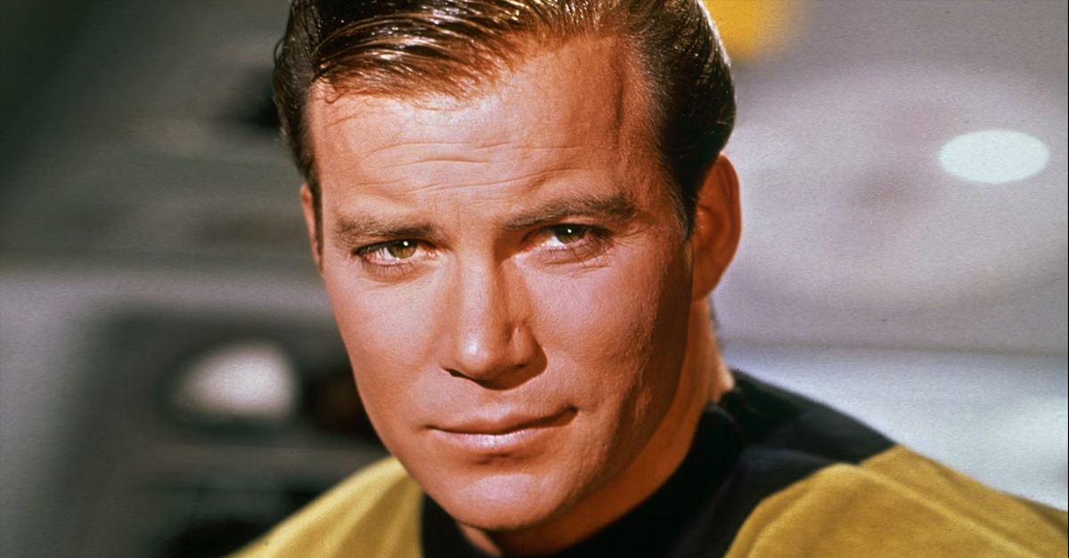 Screenshot of William Shatner as Captain James T. Kirk in Star Trek (1996)