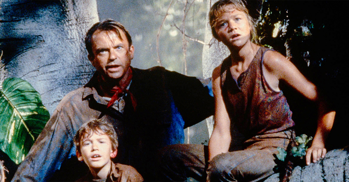 Neill, Mazzello, & Richards In 'Jurassic Park'