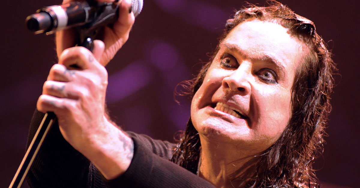 Ozzy Osbourne performs on stage during Ozzfest at O2 Arena on September 18, 2010 in London, England.