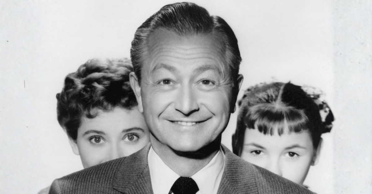 Photo of Elinor Donahue, Robert Young and Lauren Chapin from the television series Father Knows Best.