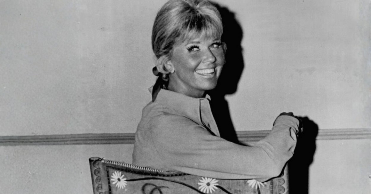Photo of Doris Day on the set of her television program The Doris Day Show