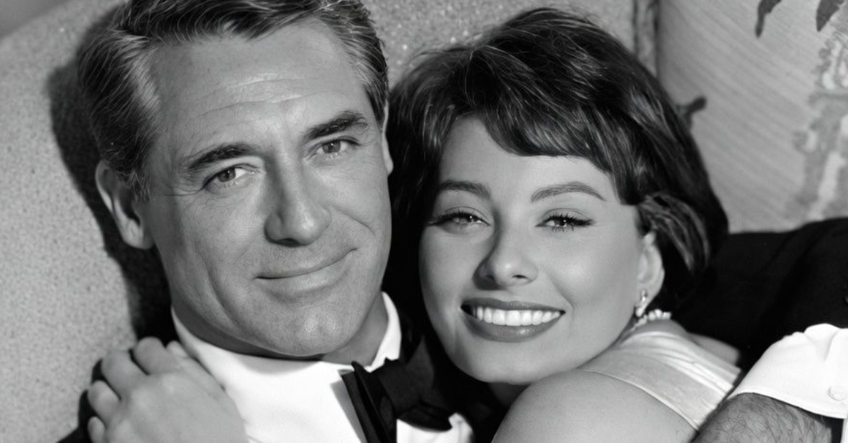 Cary Grant with Italian actress Sophia Loren