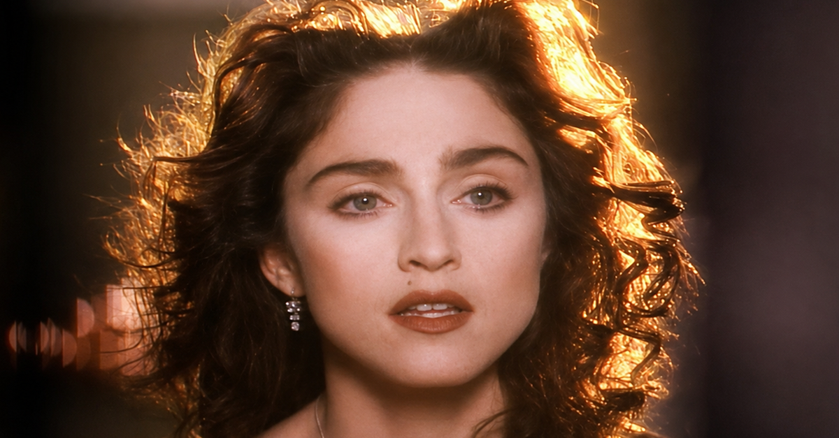 Screenshot of Madonna in the Like A Prayer music video (1989)
