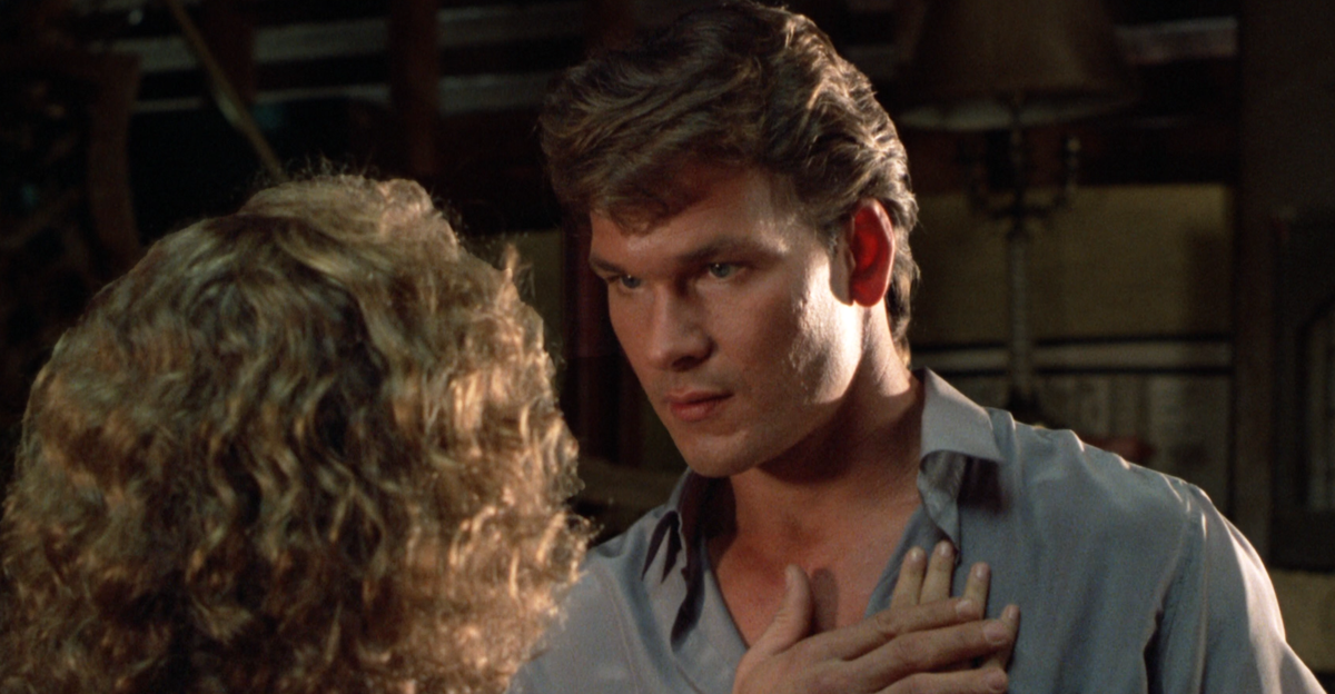 Screenshot from Dirty Dancing, starring Patrick Swayze as Johnny Castle.