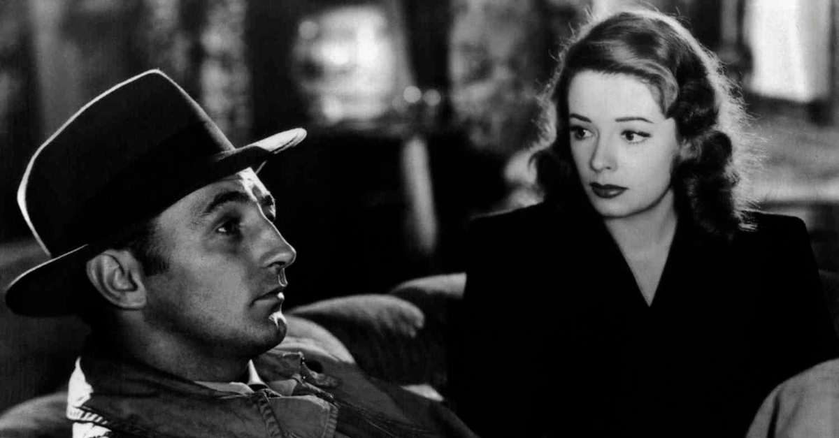 photograph for the film en:Out of the Past (1947), featuring stars en:Robert Mitchum and en:Jane Greer