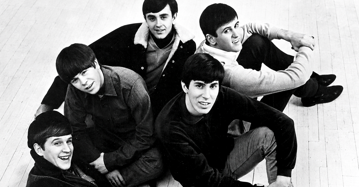 Rock and roll band "The Kingsmen" pose for a portrait in circa 1965
