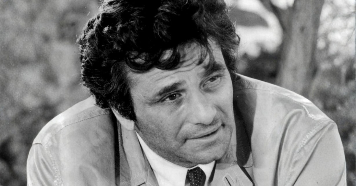 Publicity photo of Peter Falk as Columbo.