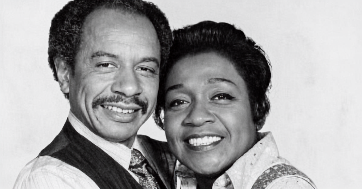 Publicity photo of American actors Sherman Hemsley and Isabel Sanford