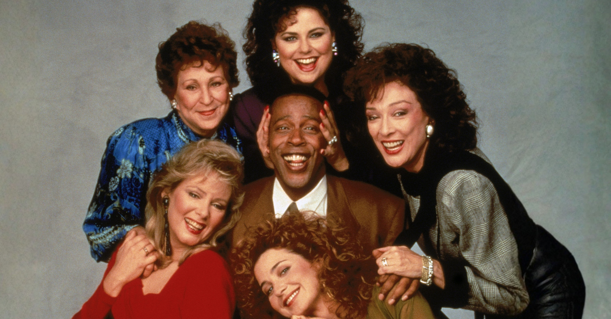 Promotional portrait of the cast of the television series, 'Designing Women,'